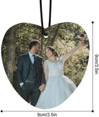 Personalized Air Freshener for Car - Double Sided Photo Custom Car Scents Air Freshener, Gift for Valentine’s Day Birthday Ideal for Car Wardrobe Bathroom Hanging Ornaments (Heart 5pcs)