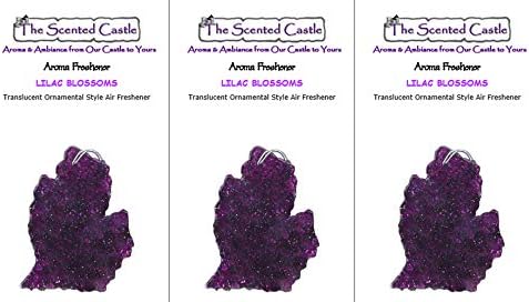 3 Pack Lilac Blossoms Scented Michigan Shape Air Fresheners