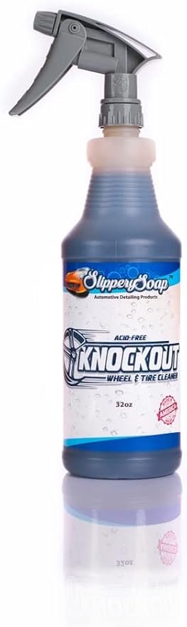 Knockout Acid-Free Wheel and Tire Cleaner, Fast Cleaning, Safely Removes Brake Dust & Dirt, 32 ounces