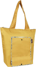 Sachi Insulated Market Tote Bags 3-Piece Reusable Lunch & Grocery Cooler Set with Zipper Foldable, Eco-Friendly Thermal Bags for Shopping, Travel & Picnics Grey Yellow Paisley