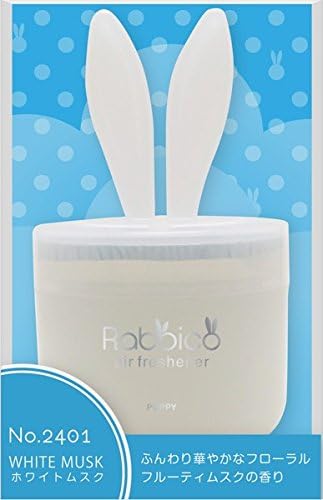 Diax Poppy Rabbico White Air Freshener and Deodorant, White Musk Scent, Lovely Ears Shape, Beutiful/Elegant Soft Color