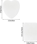 40 Pcs Felt Car Air Freshener Blanks Sublimation Air Freshener Blank Sheets Car Air Freshener Scent Pads Sublimation Blank Pendants Hanging Ornament Blanks Rectangle and Heart