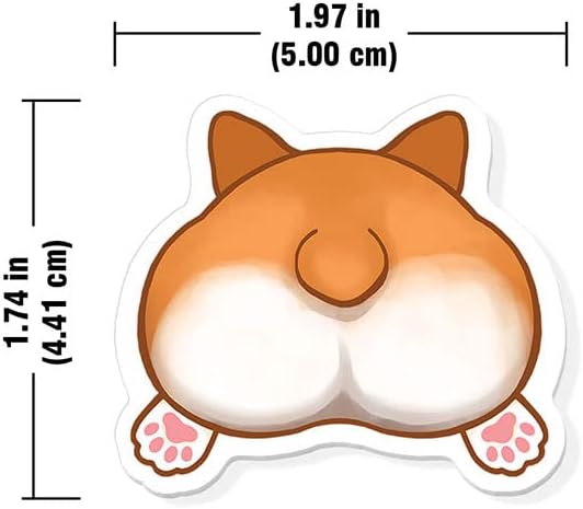 WIRESTER Fresh Scented Car Air Freshener Vent Clip, Decorative Accessories, Interior Decoration for Cars - Cute Animal Butt, Cute Dog Cat, Dog Butt Looking Back, Dog Lying