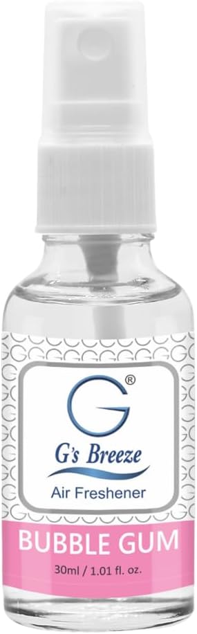 G's Breeze Bubble Gum Air Freshener - Fun, Playful, Candy Like Fragrance with Nostalgic Sweetness - Oil Burner Compatible - Revitalizing, Long-Lasting Cheerful Spray for Home, Office or Car