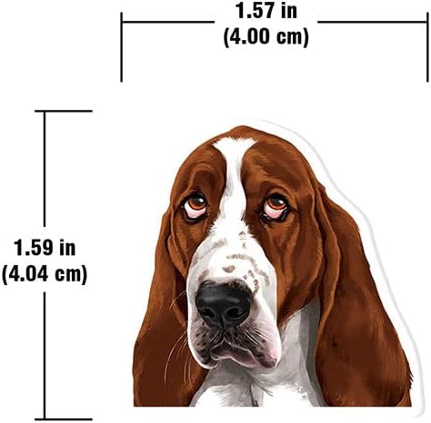 WIRESTER Set of 2 Fresh Scented Car Air Freshener Vent Clip, Decorative Accessories, Interior Decoration for Cars - Basset Hound Dogs, Cat Dog Sweet Kiss, Winking Golden Retriever Dogs