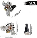 Shiny Bee Car Air Freshener Dashboard Outlet Vent Clips，Pearl Diamond Bee Car Perfume Car Air Conditioner Air Outlet Decoration Aromatherapy Clip，cute Bling Bee Charms Rhinestone Auto Interior Decorations Accessory (Silver)