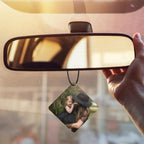 Personalized Air Freshener for Car - Double Sided Photo Custom Car Scents Air Freshener, Gift for Valentine’s Day Birthday Ideal for Car Wardrobe Bathroom Hanging Ornaments (Rhombus 3pcs)