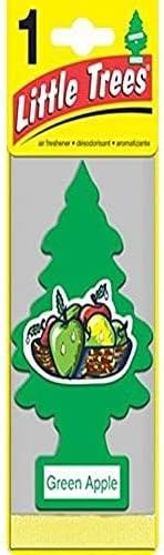 LITTLE TREES Car Air Freshener | Hanging Paper Tree for Home or Car | Green Apple | 6 Pack