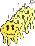 Fresh Fresheners Cute Funny Car Air Fresheners 4 Pack Scented With Premium Oils (Smiley)