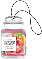 Yankee Candle Paper Car Jar, Iced Berry Lemonade, Hanging Air Freshener Odor Neutralizer for Vehicles and Small Spaces, Long Lasting Authentic Fragrance, 1 CT (Pack of 6)