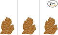 3 Pack Caramel Vanilla Scented Michigan Shape Car Air Fresheners