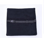 Bookishbunny Comfortable Ergonomic Memory Foam Back Lumbar Support Cushion for Chairs Car Office Home with Removable Soft Velvet Cover (Black)