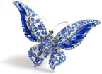 Bling Crystal Car Fragrance Butterfly Car Diffuser Air Freshener with Vent Clip (Blue)