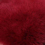 Winter Warmth: Universal Sheepskin Seat Cushion Cover - Natural Wool, for Cars, Trucks, SUVs & Vans - Cozy & Stylish Driving Companion Rear Wine Red