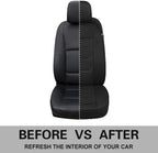 3D Air Mesh Car Seat Covers Front Sets Washable and Breathable Premium Cloth Automotive Vehicle Seat Covers for Cars Interior, Universal Fit for Most Cars, Sedan, Truck, SUV(Black)