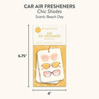 Studio Oh! Scented Hanging Car Air Fresheners - Pack of 2 - Natural & Exclusive Fragrance with DeoBoost Technology - Unique Design with Decorative Bead - Chic Shades