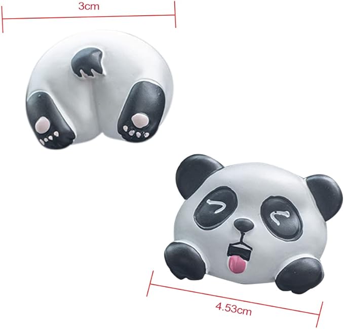 Cute Air Vent Clips Car Accessories, Creative Animal Head and Tail Cartoon Car Air Freshener Vent Clip Car Fragrance Diffuser Perfume Clips Air Conditioner Outlet Vent Clips Decorations, Panda