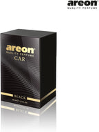 AREON Car Perfume 1.7 Fl Oz. (50ml) Glass Bottle Cologne Air Freshener for Cars, BLACK