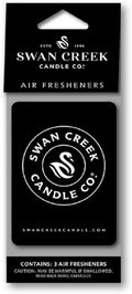 Swan Creek Candle Co. Luscious Lemon Vanilla Hanging Car Air Freshener 04165 Pack of 3, Black White