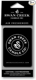 Swan Creek Candle Co. Roasted Espresso Hanging Car Air Freshener 04104 Pack of 3, Black