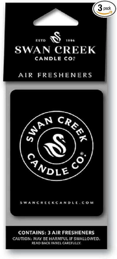 Swan Creek Candle Co. Roasted Espresso Hanging Car Air Freshener 04104 Pack of 3, Black