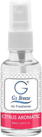 G's Breeze Citrus Aromatic Air Freshener - Energize and Cheerful Essence - Fruity Scent of Sun-Kissed Citrus Fruits for Clean, Vibrant & Inviting Atmosphere - Zesty Aroma for Home, Car or Office