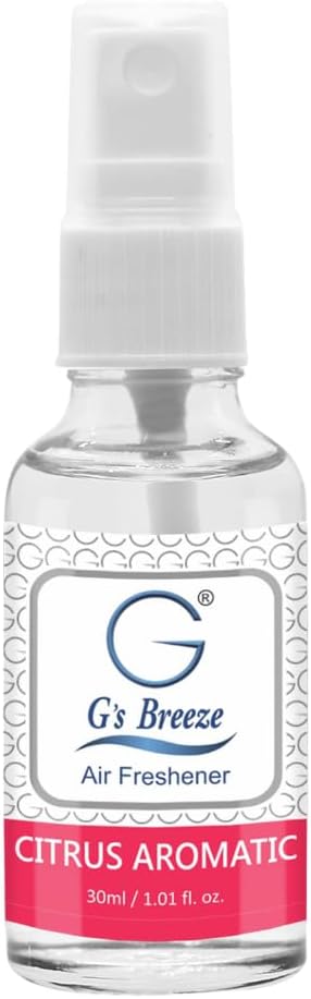 G's Breeze Citrus Aromatic Air Freshener - Energize and Cheerful Essence - Fruity Scent of Sun-Kissed Citrus Fruits for Clean, Vibrant & Inviting Atmosphere - Zesty Aroma for Home, Car or Office