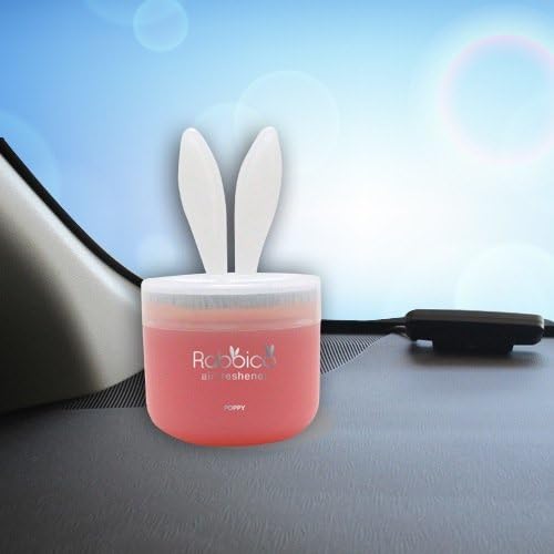 Diax Poppy Rabbico White Air Freshener and Deodorant, Angel Snow Scent, Lovely Ears Shape, Beutiful/Elegant Soft Color