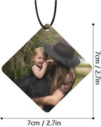 Personalized Air Freshener for Car - Double Sided Photo Custom Car Scents Air Freshener, Gift for Valentine’s Day Birthday Ideal for Car Wardrobe Bathroom Hanging Ornaments (Rhombus 5pcs)