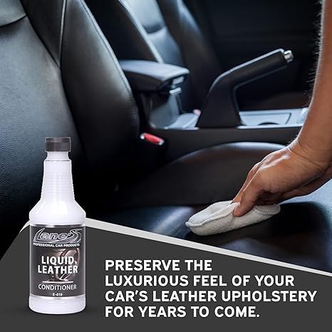 LANE'S Liquid Leather Conditioner- Car Leather Protection, Leather Conditioner- Softens Leather, Revives Flexibility, Prevents Fading and Cracking, Easy Application (16 OZ)