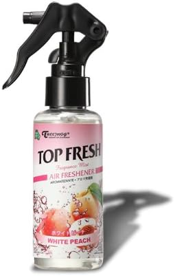 Auto Dynasty Treefog Mist Spray Air Fragrance Freshener Bottle, (White Peach Scented)