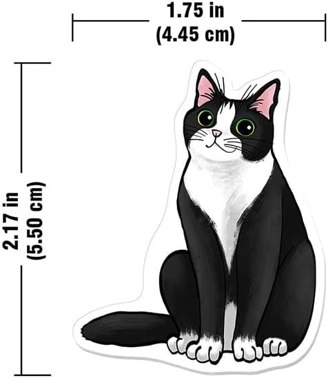 WIRESTER Set of 2 Fresh Scented Car Air Freshener Vent Clip, Decorative Accessories, Interior Decoration for Cars - Playful Tuxedo Cat (S1) & Playful Tuxedo Cat (S4)