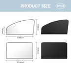 Magnetic Car Window Shade - Full Blackout for UV Block&Privacy Protection with Car Side Window Sun Shade- Universal SUV,Truck,Auto Privacy Shades (A-Side Window/4pcs)
