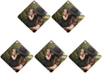 Personalized Air Freshener for Car - Double Sided Photo Custom Car Scents Air Freshener, Gift for Valentine’s Day Birthday Ideal for Car Wardrobe Bathroom Hanging Ornaments (Rhombus 5pcs)
