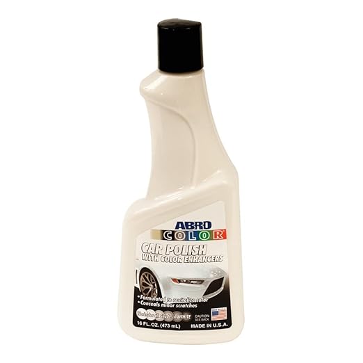 ABRO White Car Polish: Scratch Remover for Vehicles and Paint Scratch Repair Restorer Wax, Polishing Compound for Detailing, Paint Scratch Repair for Vehicles 16oz.