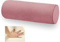 Memory Foam Neck Pillow 16x6 Inch for Sleeping,Side Back Stomach Sleeper, Car or Office Chair Sofa,Support Pillow for Posture & Comfortable Spine Position with Soft Velvet Pillowcase (Pink)
