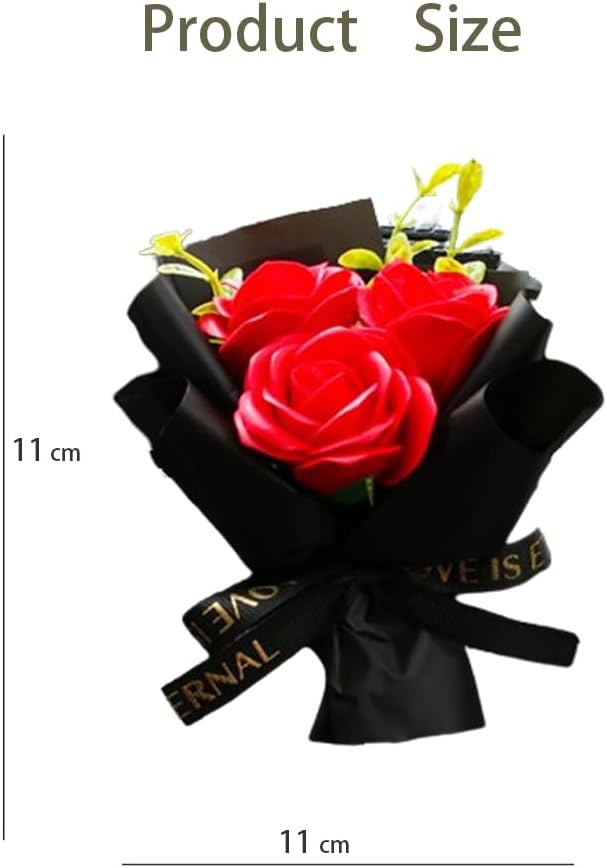 Mini Car Vent Clip Air Freshener, Aesthetic Floral Soap Rose Bouquet Diffuser Decor, Reusable Essential Oil Aroma Pad, Cute Car Accessories Gift for Women (Style B)