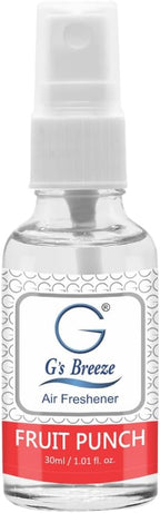 G's Breeze Fruit Punch Air Freshener – Blend of Tangy Berries, Citrus & Tropical Fruits - Long-Lasting Fruity Scent - Uplifting & Invigorating Sweet Aroma for Homes, Cars, and Offices