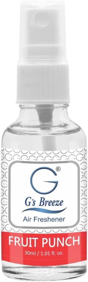 G's Breeze Fruit Punch Air Freshener – Blend of Tangy Berries, Citrus & Tropical Fruits - Long-Lasting Fruity Scent - Uplifting & Invigorating Sweet Aroma for Homes, Cars, and Offices