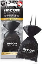 AREON Pearls I Car & Home Hanging Air Freshener I Quality Perfume I Black Crystal (Pack of 3)
