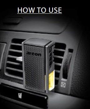 AREON ACL02 Car Perfume Luxury and Elegant 0.27 oz Vent Clip Car Air Freshener, Long Lasting Air Freshener, Car Refresher Odor Eliminator - Silver Scent