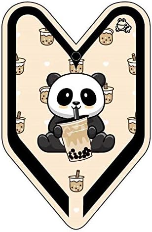 Tree Frog Young Leaf Black Milk Tea 8-Pack, Boba Panda Car Hanging Air Freshener Treefrog