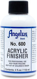 Angelus No. 600 Acrylic Leather Finisher – Flexible Clear Coat for Leather Shoes, Bags, Jackets & Accessories, High Shine Finish for Leather Craft & Restoration. No. 600-4 fl oz