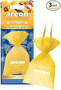AREON Pearls I Car & Home Hanging Air Freshener I Quality Perfume I Vanilla Mia (Pack of 3)