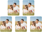 Personalized Air Freshener for Car - Double Sided Photo Custom Car Scents Air Freshener, Gift for Valentine’s Day Birthday Ideal for Car Wardrobe Bathroom Hanging Ornaments (Rectangle 5pcs)