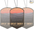 Outdoor Adventure Car Air Freshener 3 Pack Scented With Premium Oils By Fresh Fresheners (Great Smoky Mountains National Park)