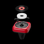 Record Player Car Vent Clips Air Freshener Retro Style Album Cover Car Air Conditioning Outlet Clip Fragrance Diffuser Car Interior Decoration Accessories, Red
