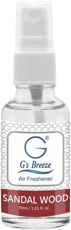 G's Breeze - Sandalwood Air Freshener – Woody & Earthy Fragrance of Sandalwood – Ideal for Home, Car & Office – Elevate Your Space with Luxurious Scent and Creates Relaxing & Comfortable Atmosphere