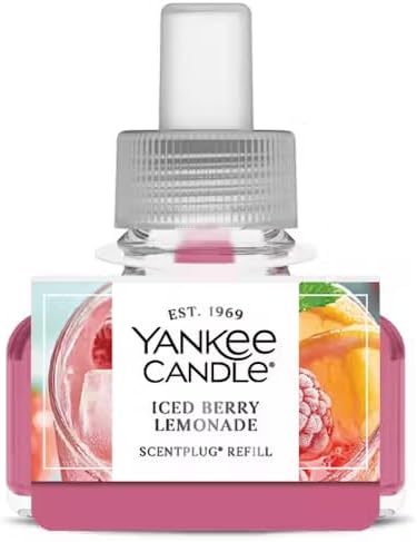 Yankee Candle Iced Berry Lemonade ScentPlug Refills, Citrus & Red Berry Scented Home Fragrance, Long-Lasting Electric Air Freshener Plugin Oil for Home or Office, 0.625 Ounce (Pack of 6)