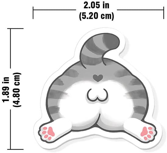 WIRESTER Set of 2 Fresh Scented Car Air Freshener Vent Clip, Decorative Accessories, Interior Decoration for Cars - Gray Tabby Cat Butt, Corgi Butt